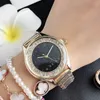 Brand Quartz wrist Watches for women Girl crystal Big letters style Metal steel band Watch M81