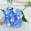 Konstgjorda hortensia blomma falsk siden singel riktig beröring hortensior 8 färger för bröllop centerpieces hemfest dekorativa blommor