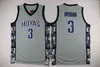 College Georgetown Blue Hoyas Grey Sportwear Allen Iverson Jersey University Uniforms Carmelo Anthony Dikembe Mutombo Jerseys Stitched