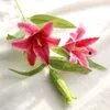 5 Pcs/lot 100 cm long artificial flowers Hand Feel Touch perfume lily with wedding Backdrop wall fake flowers wreath home decoration