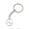 20st/Lot Key Ring Keychain Jewelry Silver Plated Wave Charms hänge för nyckeltillbehör