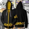 Mens Hoodies Anime One Piece 3D Hoodie Sweatshirts Trafalgar Law Cosplay of Heart Fermuper Hoodies Üstü dış giyim ceket kıyafeti 5xl2124616