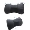2 PCS本革の骨形のカーシート枕首の休憩ヘッドレスト快適なクッションパッド付きロゴパターンフィットアウディBMW2566