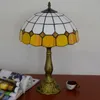 Tiffany Stijl Gebrandschilderd Glas Tafellampen Bar Restaurant Hotel Slaapkamer Bedlampje Simple Orange Aglas Desk Lamp TF035