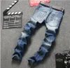 Ny Robin Motorcykel Biker Rock Revival Skinny Slim Ripped Hole Mens Famous Brand Denim Pants Men Designer Jeans 1563473