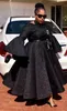 Noir africain grande taille robes de soirée une ligne cheville longueur dentelle robe de bal sur mesure femmes robes formelles robes de soirée