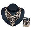 Charming Black Champagne Silver Crystals Jewelry 2 Pieces Sets Necklace Earrings Bridal Jewelry Bridal Accessories Wedding Jewelry5843812