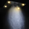 Badrum LED Duschkranar 600 * 800mm Tak Spa Mist Vattenfall Rainfall Duschhalla Set Termostatisk Mixer Lyxdusch med Massage Body Jet