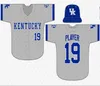 Ncaa College Kentucky Wildcats Camisa de beisebol do Reino Unido Hunter Gilliam Emilien Pitre Jase Felker Jackson Gray Grant Smith Devin Burkes Ryan Waldschmidt Nolan McCarthy