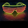 Led Party Glowing glasses EL Wire Fluorescent Flash Glass With Window Easter Graduation Birthday Bar Decorative Luminous Bar Eyewear