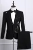 Mens Floral Bling Sequins Suits Formal Coat Trousers Party Jackets Costume Tie hot B62