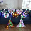 LED Light Luminous Poduszki Pokrywy Poduszki Christmas Xmas Santa Claus Reindeer Pillow Case Sofa Car Decoration EEO241