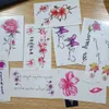 30 stks Tijdelijke Tattoo Stickers Bloemen Armen Voeten Tattoo Kleurrijke Body Art Waterproof Rose Nep For Kids and Women