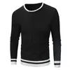 봄 남자 니트 스웨터 오 - 넥 점퍼 남자의 면화 풀오버 뜨개질 흰색 검은 해군 회색 베이지 스웨터 브랜드 의류 1