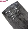 1628 cali 10pcs Zestaw 200G 100 Brazylijska Remy Clipin Human Hair Extensions Clips Pełna głowa Naturalna prosta 5149162