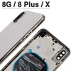 iPhone 8 8G 8Plus X XS Max Back Cover + Middle Chassis Frame + SIM 카드 전체 주택 케이스 어셈블리