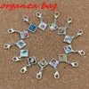 100 sztuk / partii Mieszane Emalia Kwadrat Jezus Chrystus Ikona Religijne Charms Koralik Z Homar Zapięcie Fit Charm Bransoletka DIY Biżuteria 13.2x30mm A-380B