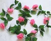 240 cm Künstliche Blumen Rebe Hause Hochzeit Garten Dekoration Rose Gefälschte Blumen Rattan String Festival Hängende Seidenblume GB148