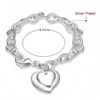 Love Heart Bracelet For Women Gold Silver Color Bileklik Bracelet & Bangle Jewelry Charms Bracelets