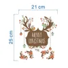 Merry Christmas Removable lovely reindeer Wall Stickers Shop Window Stickers