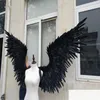 NOUVEAU! Belles ailes de plumes d'ange dorées costumées pour le mariage Photographie Display Party décorations de mariage EMS Livraison gratuite