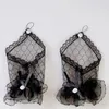 new bride wedding gloves fingerless lace short yarn gloves black bow gloves s201322771