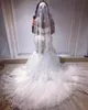 Luxurious Mermaid Plus Size Wedding Dress Beaded Sequins New Sparkly Off Shoulder Bridal Gowns Sexy V Neck Church Bride Dresses