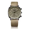 Julius Real Chronograph Watch Business Business Watch 3 tarcza skórzana zespół kwadratowy kwarcowy zegarek zegarek Jah-098233i