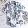 2020 estilo havaiano dos homens manga curta camisa de impressão férias plus size casual gola botão solto praia camisa vestuário conforto 318o