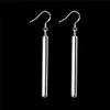 Brand new plated sterling silver Straight earrings DJSE002 size 6.5*0.4CM;high quatity women's 925 silver plate Stick jewelry earrings