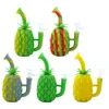 Dab rig Ananas pipe à eau Bongs Silicone Bong fumer narguilé narguilé avec bol en verre