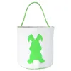 New Easter Bunny Ears Basket Bag Mix Color canvas easter basket bunny ears bags for kids gift bucket Cartoon Rabbit carring eggs B3054669