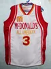 McDonald's All American Brandon Jennings #3 Retro Basketball Jersey Ed Men Custom Numer Name Koszulki
