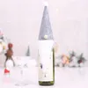 زينة عيد رودولف القبعات ورأى زجاجة النبيذ غطاء سانتا كلوز حية دمية هدية التفاف الشكل عيد الميلاد الجدول الديكور 3 ألوان dhl XD19936