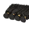 Partihandel 10pieces/Lot Deep Wave Bundles Hårförlängningar Curl 10-28 tum 10pieces Natural Color 100% Human Hair Wefts