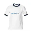 men Space X Logo short sleeves Tees Men's T-shirt Popular Custom Boyfriend Plus tshirt simple style Tee shirt SpaceX T shirts Polos