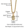 New 18K Gold Bling Cubic Zirconia 0-9 Numbers Pendant Necklace Iced Out Diamond DIY Custom Sports Number Hip Hop Jewelry Gift For 299m