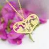 pink flower fashion heart titanium jewelry sets for women stainless steel pendant necklace earring sets