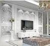 Grey Classic Luxury 3D Floral Embossed Textured Wall Paper Modern Wallpaper For Living room Bedroom Home Decor