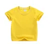 Kids Clothes Baby Solid T-shirts Boys Summer Short Sleeve Tops Girls Cotton Casual Shirts Toddler Boutique Tees Fashion Sports Blouses B5573