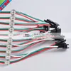 Dissipateur thermique à puce LED RGB polychrome, 50 pièces, pré-câblé 5050 WS2812B SK6812 WS2812, avec fil coloré/transparent de 10cm/12cm, DC5V