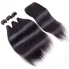 Peruanische Straight Hair Bündel mit Verschluss 3 Bundels Strighte Human Weave Großhandel Haare Schuss und Spitzenverschlüsse 30 32 40 Zoll sonnige Schönheit