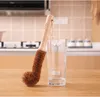 Naturalny garnek szczotka bukowa drewniana uchwyt patelni naczynia szczotka do czyszczenia nonstick Pan Cleaner Cup Brush Akcesoria kuchenne