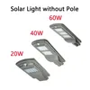 LED Parking Lot Lamp Solar Street Lights 20w 40w Radar Sensor Security Spot Light Waterproof Dusk to Dawn Outdoor Lighting