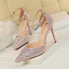 Talons hauts blancs talons strass chaussures mary jane bout pointu talons hauts chaussures de fête pour femmes chaussures stiletto femme zapatos de mujer sapatos