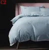 Sanded Cotton 4pcs Luxury Bedding Set Embroidered Duvet Bed Cover Set Full King Size Duvet Cover Sheet Pillowcase Sets Xmas Gift Top Quality