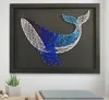 30*40CM String Art Whale Kits Home Decoration DIY Thread Winding Drawing for DIY Kids Beginners Crafts