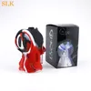 Färgvarierad bärbar silikon Bong Hookah Ghost Pipe 4,70 "Glass Oil Burner Pipe Water Bongs Cool Dab Rig Gree Bowl Set