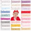 24 stijlen Baby gestreepte print hoofdbanden boog geknoopte zuigelingen hoofdband elastische dot konijnenoren haarband M1372