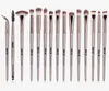 Pinceaux de maquillage pour les yeux 15 Pcs Ensemble de pinceaux de maquillage professionnel Correcteur d'ombre à paupières Fond de teint pour sourcils Poudre Liquide Crème Mélange Pinceaux de maquillage